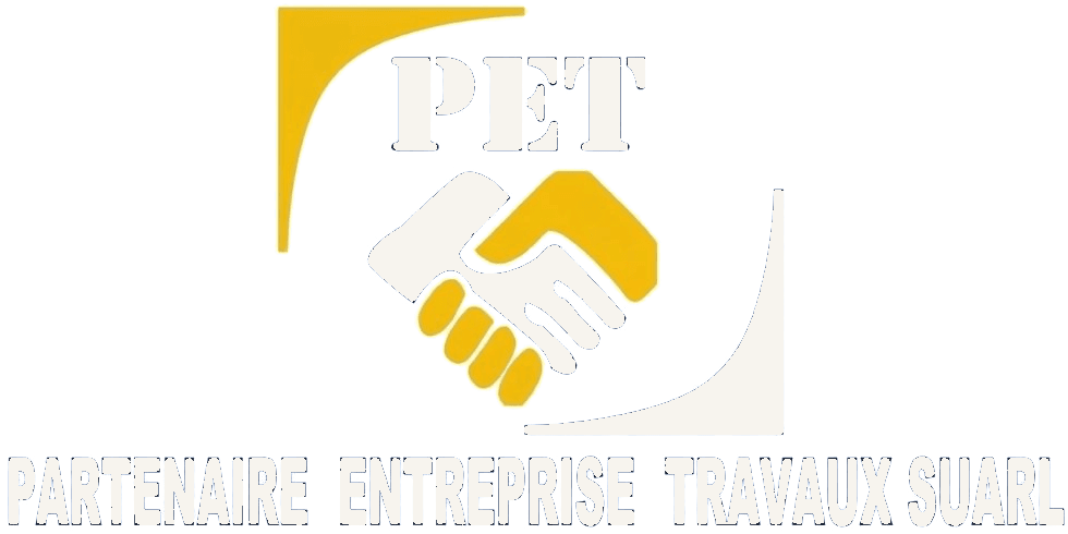 Logo PET, PARTENAIRE ENTREPRISE TRAVAUX SUARL